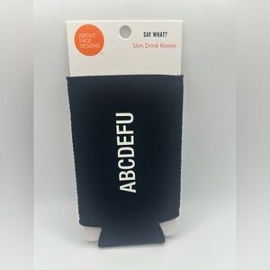 Black Slim Drink Koozie - ABCDEFU
